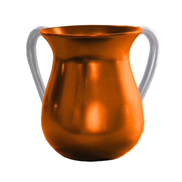 Aluminum Netilat Yadayim Cup, Orange