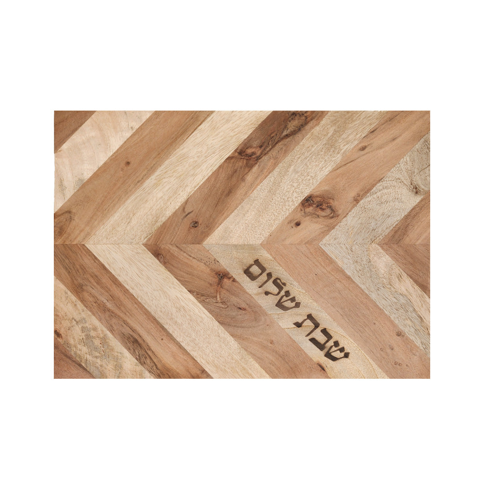Wood Challah Board, Herringbone Grain