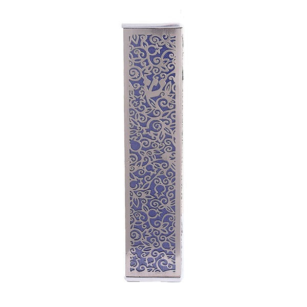Metal Cutout Mezuzah Case, Pomegranates