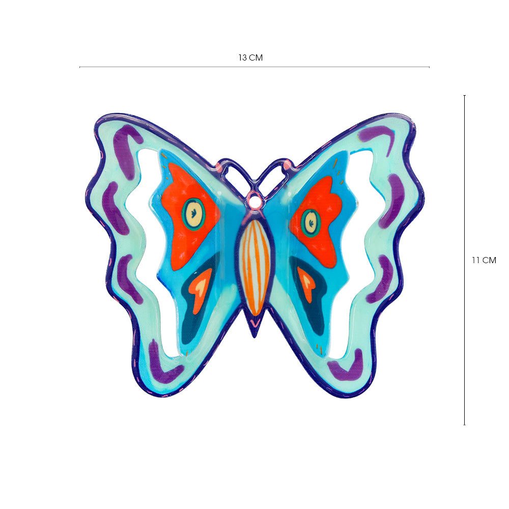 Metal Butterfly Wall Hanging, Multicolor, Medium 5 x 5 inches