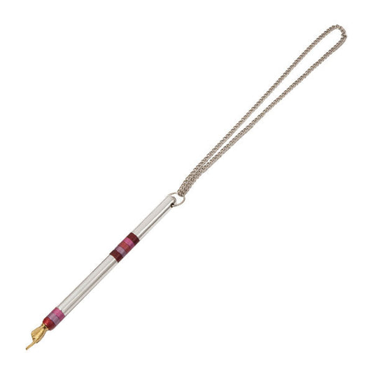Metal Torah Pointer, Maroon Rings