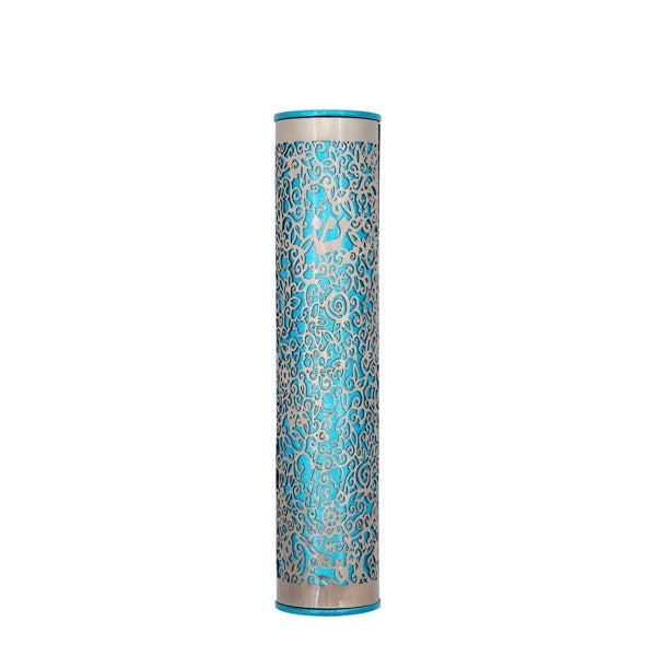 Metal Cutout Mezuzah Case, Pomegranate