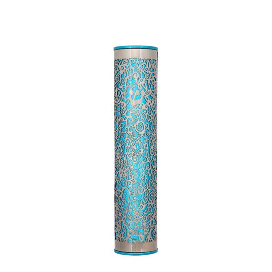 Metal Cutout Mezuzah Case, Pomegranate