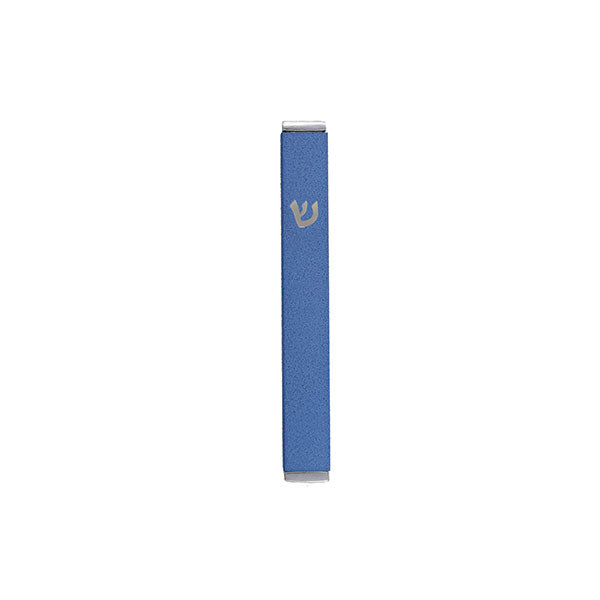 Aluminum Mezuzah Case, Blue, 3.5"