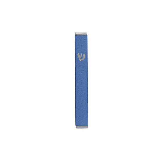 Aluminum Mezuzah Case, Blue, 3.5"