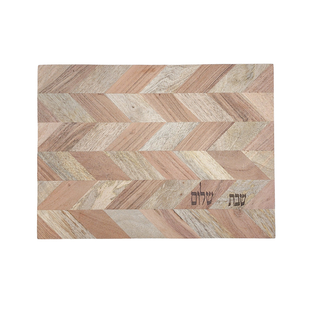 Mixed Wood Challah Board, Chevron