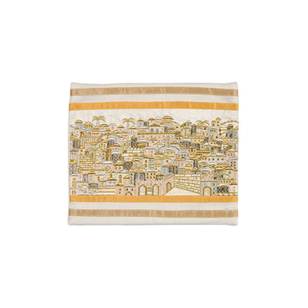 Embroidered Silk Tefillin Bag, Jerusalem