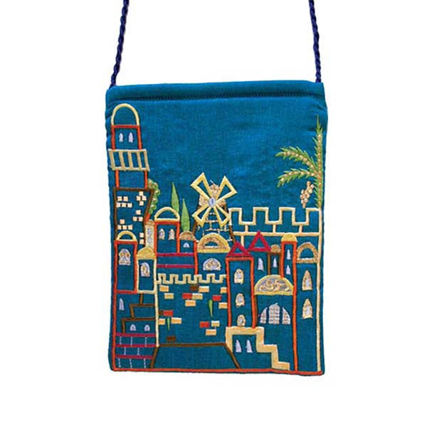 Embroidered Fabric Passport Bag, Jerusalem