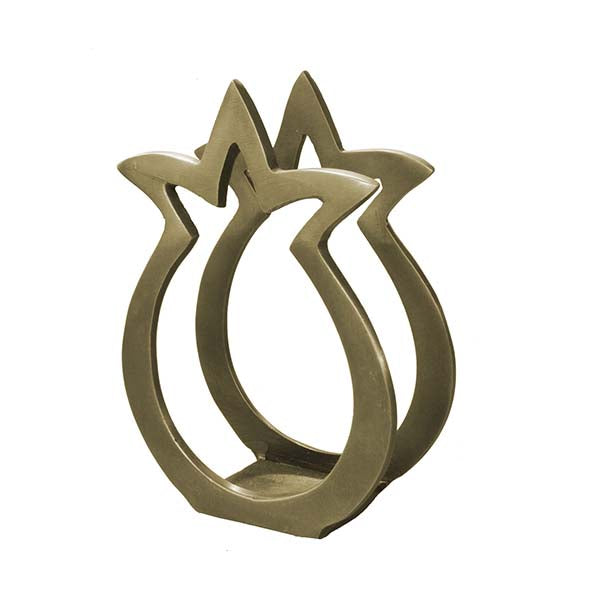 Aluminum Pomegranate Napkin Holder, Gold