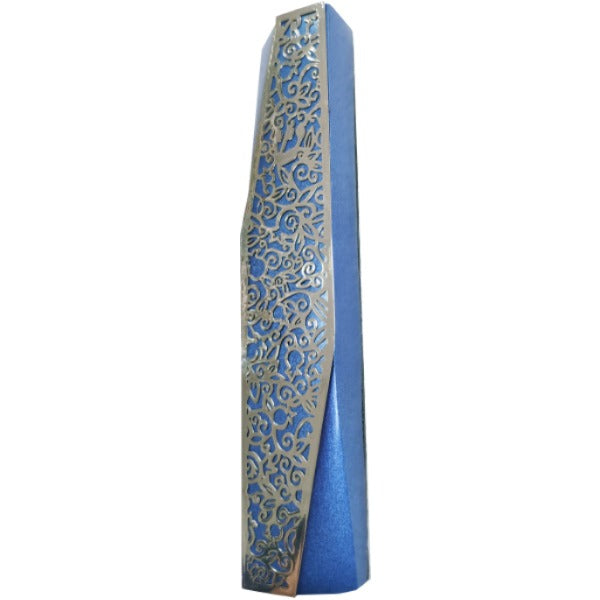 Cutout Metal Mezuzah Case, Pomegranate