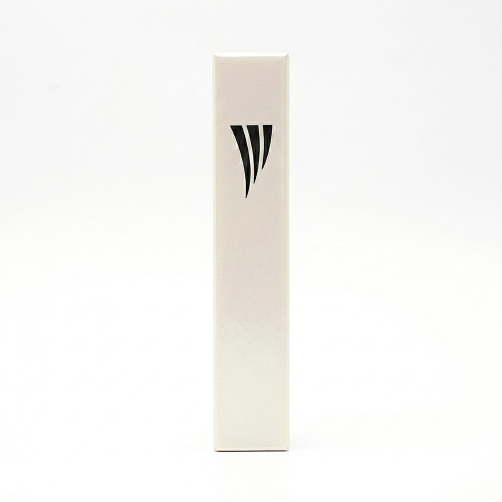 Modern Metal Mezuzah Case, Off White