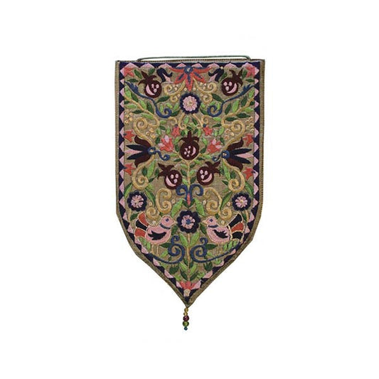 Embroidered Fabric Wall Hanging, Pomegranate