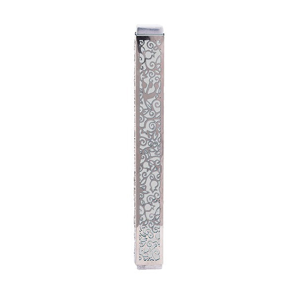 Laser Cut Metal Mezuzah Case, Pomegranate