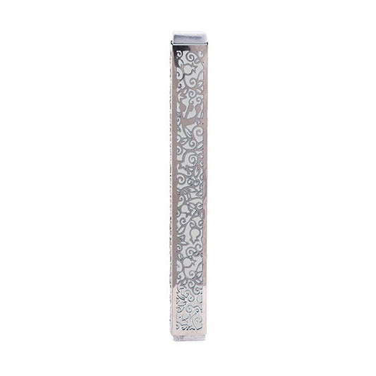 Laser Cut Metal Mezuzah Case, Pomegranate