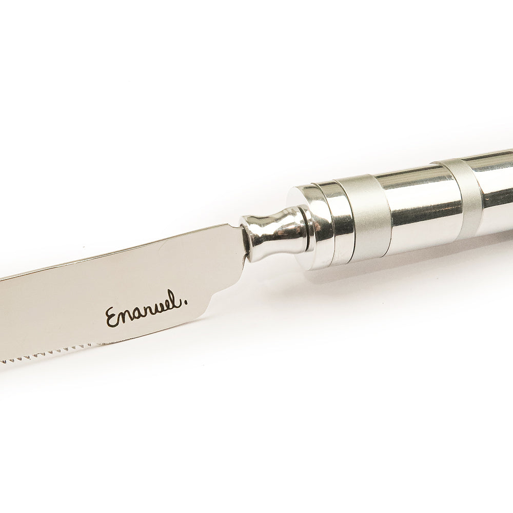 Stainless Steel Challah Knife, Ringed Handle
