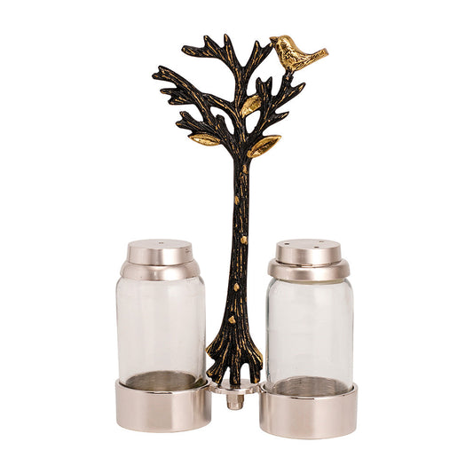 Glass Salt and Pepper Shakers, Tree of Life