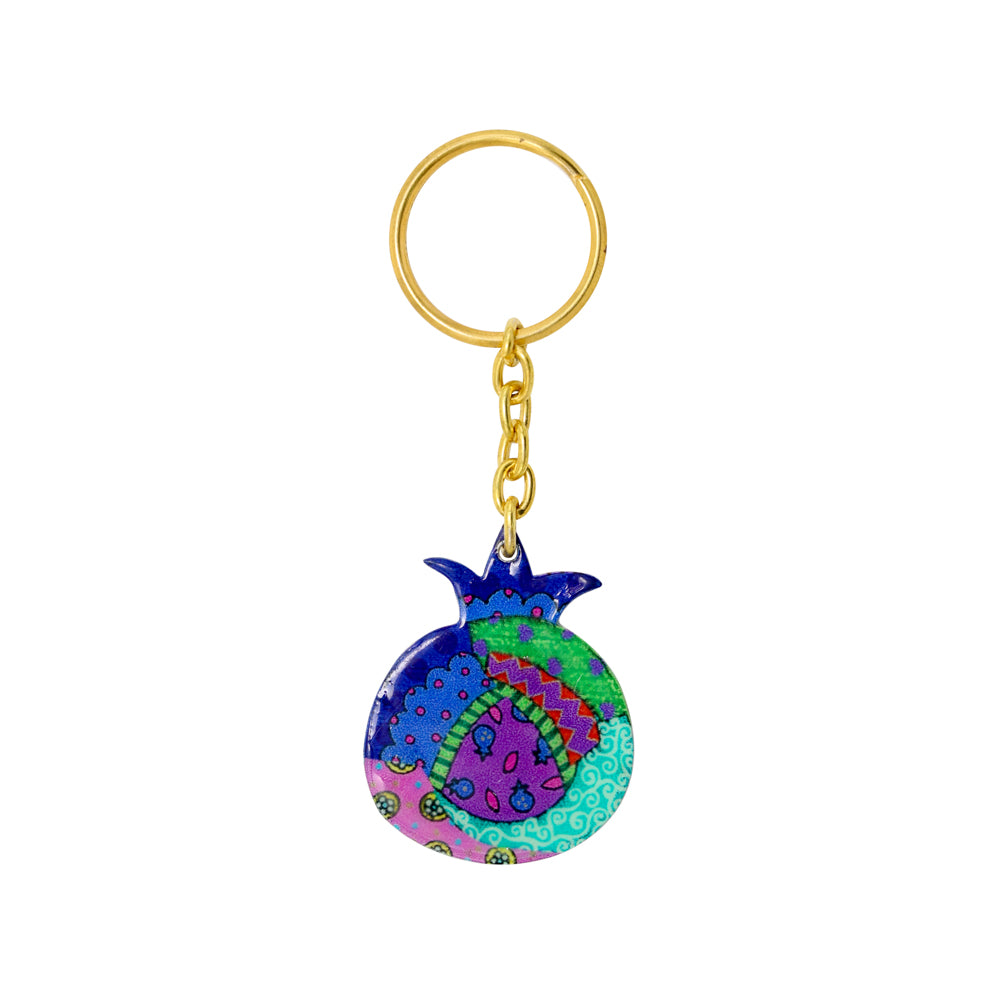 Metal Pomegranate Key Chain, Colorful