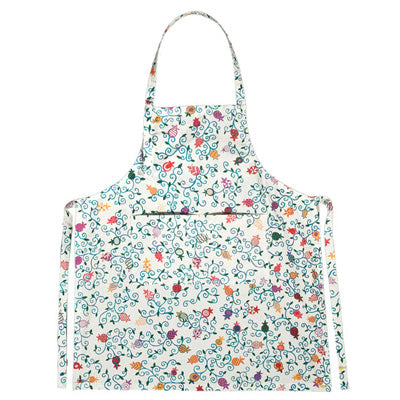 Printed Cotton Apron, Pomegranate Vine