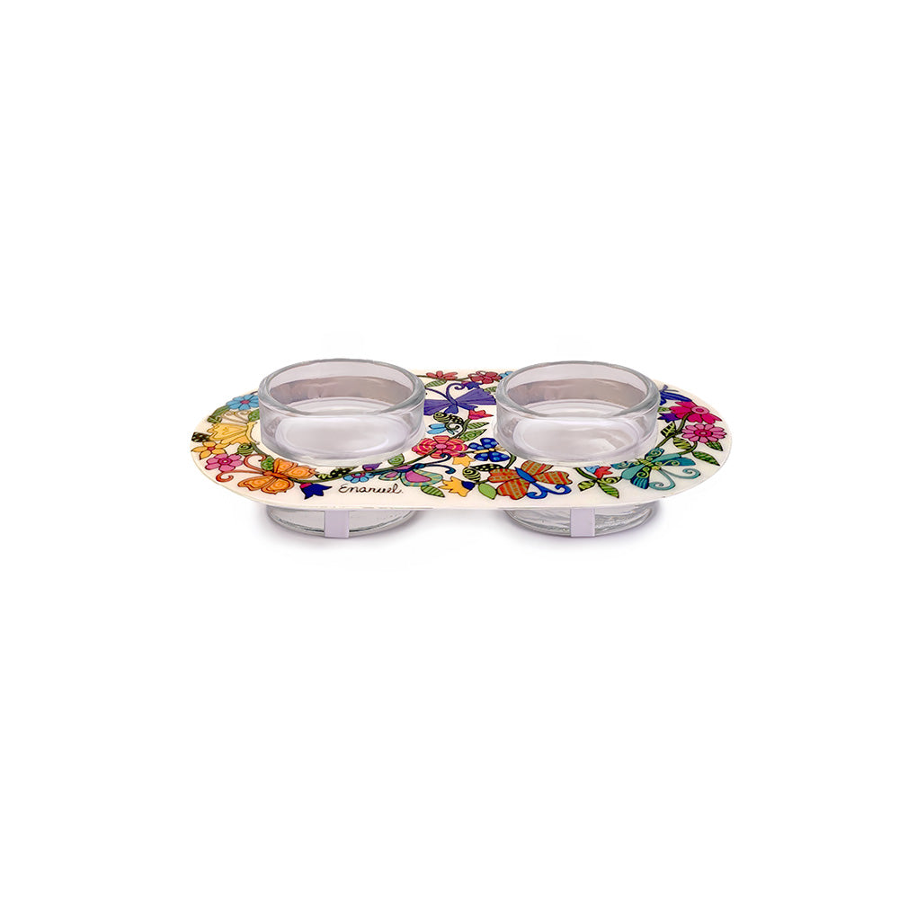 Metal Tea-Light Candlestick, Butterflies
