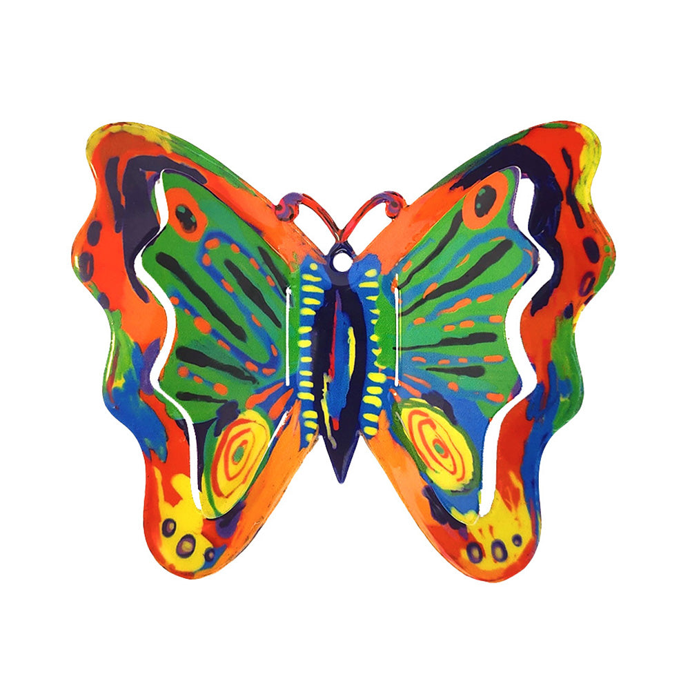 Metal Butterfly Wall Hanging, Multicolor, XL 8 x 7 inches