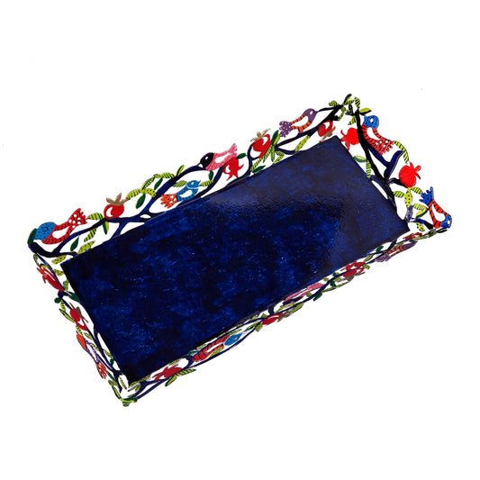 Laser Cut Metal Tray, Pomegranate