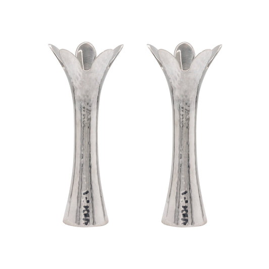 Flower Petal Shabbat Candlesticks - 5"