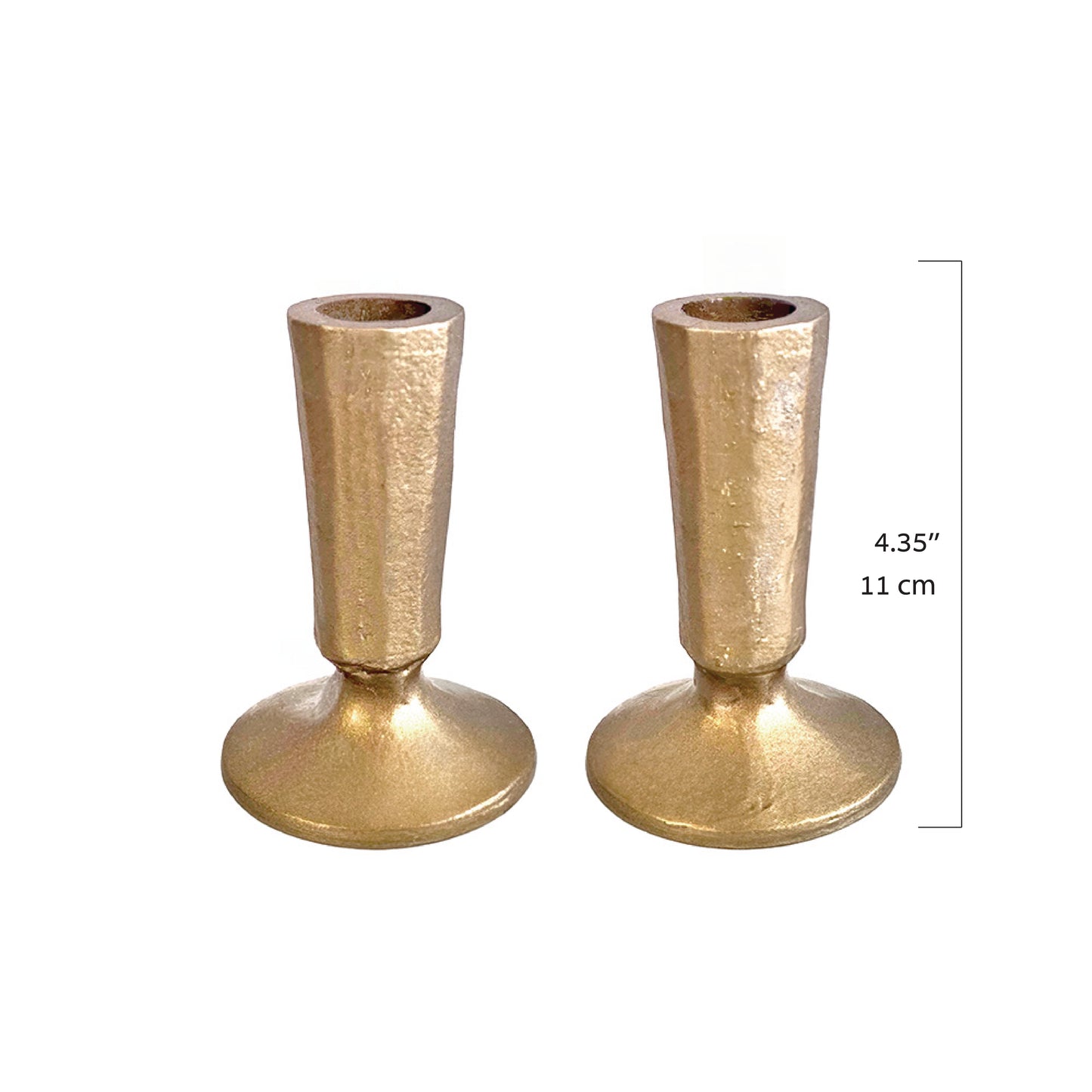 Antique Style Shabbat Candle Holders - 4.3״
