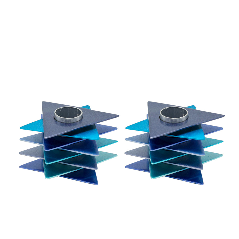 Modern Shabbat Candlestick Holders – Star of David