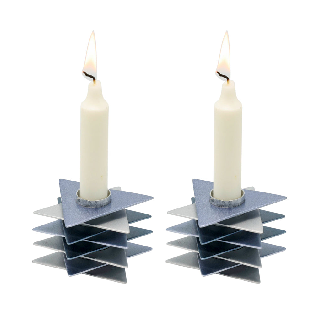 Modern Shabbat Candlestick Holders – Star of David