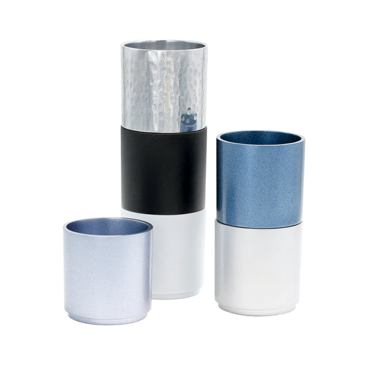 Modular Stackable Tea-light Candle Holders - Set of 6, Blue