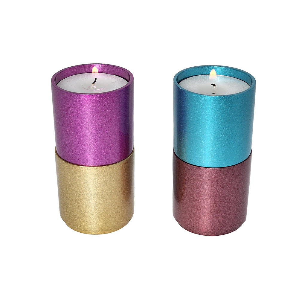 Modular Stackable Tea-light Candle Holders – Set of 4