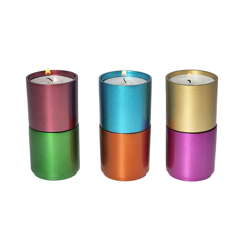 Modular Stackable Tea-light Candle Holders – Set of 6