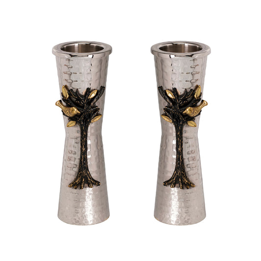 Shabbat Tea Light Candle Holders – Tree of Life - 7 Inch