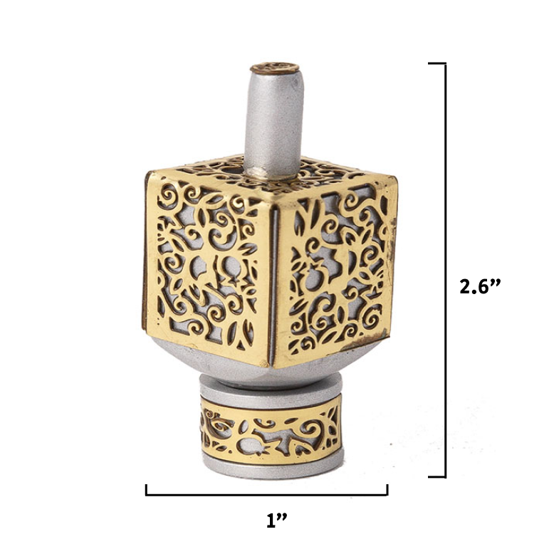 Medium Decorative Dreidel with Stand – Pomegranates