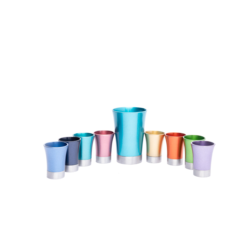 Anodized Aluminum Multicolor Kiddush Fountain Set