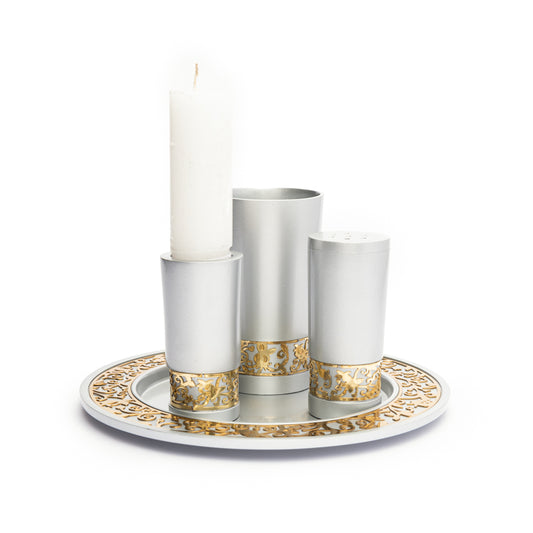 Havdalah Set – Matte Silver Anodized Aluminum