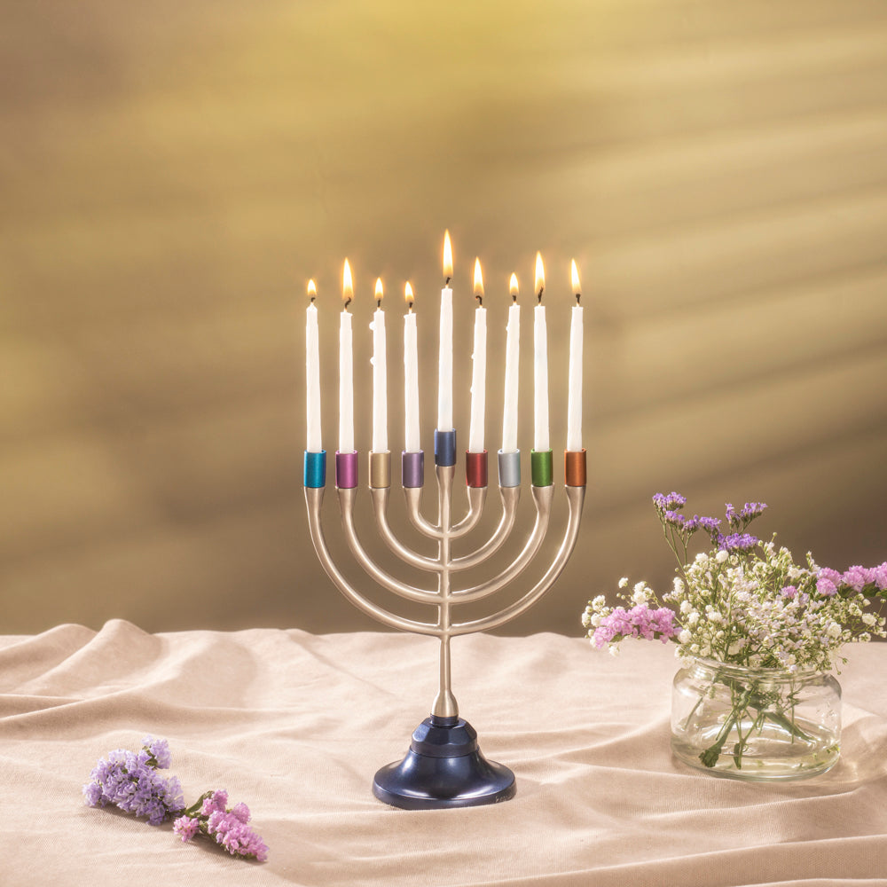 Hanukkah Menorah Classic Minimal 9-Branch Design