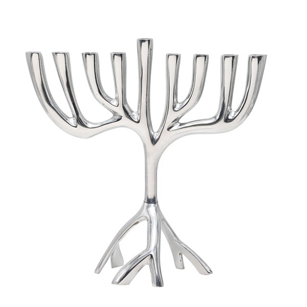 Hanukkah Menorah - Modern Tree of Life - 9 Inch