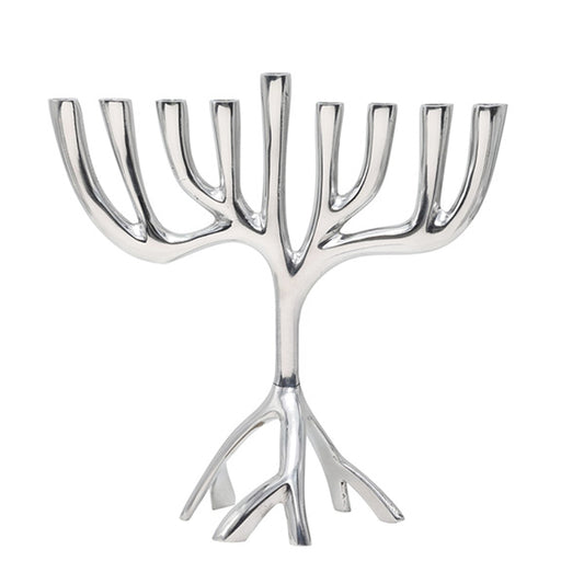 Hanukkah Menorah - Modern Tree of Life - 9 Inch