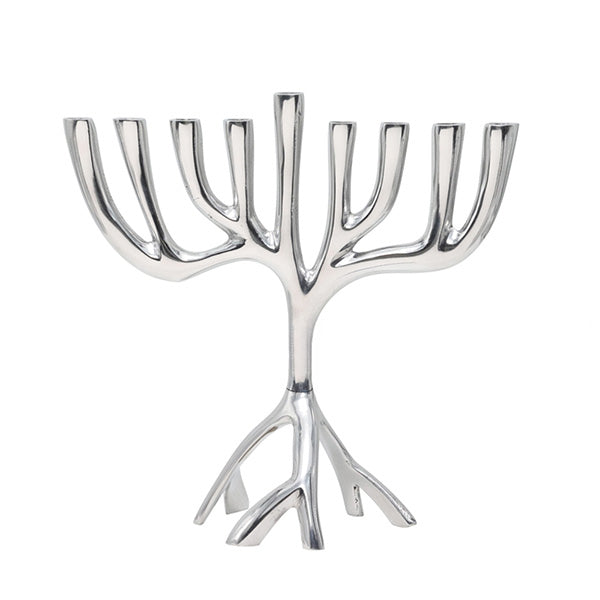 Hanukkah Menorah - Modern Tree of Life - 8 Inch