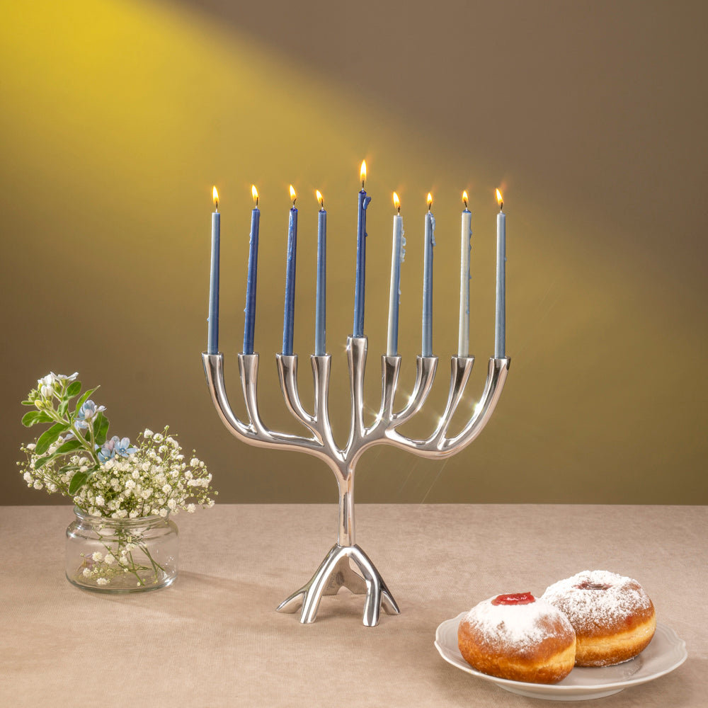 Hanukkah Menorah - Modern Tree of Life