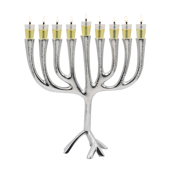 Large Hanukkah Menorah - Modern Tree of Life