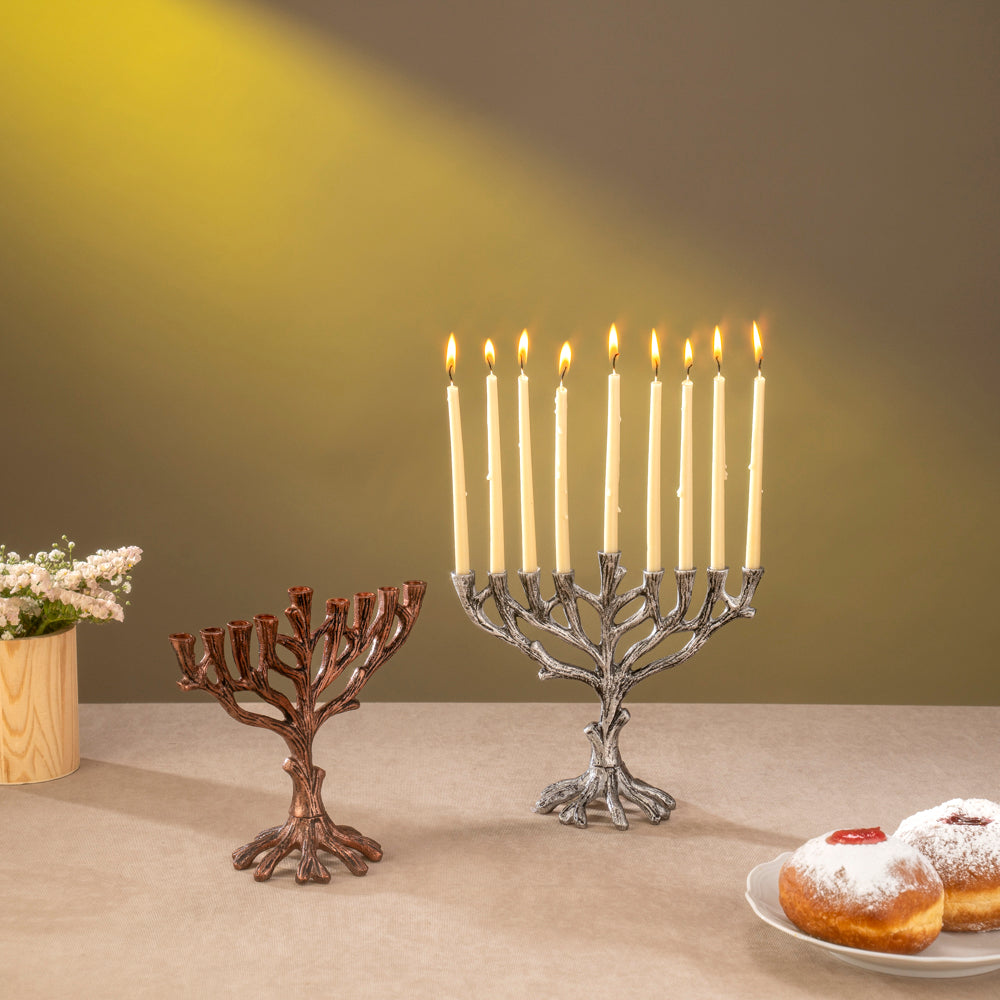 Hanukkah Menorah - Organic Tree of Life