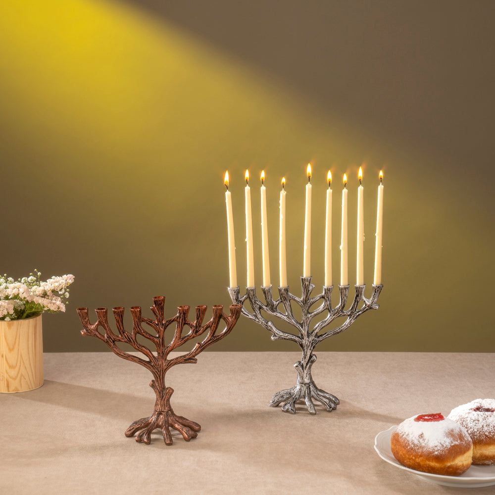 Hanukkah Menorah - Organic Tree of Life