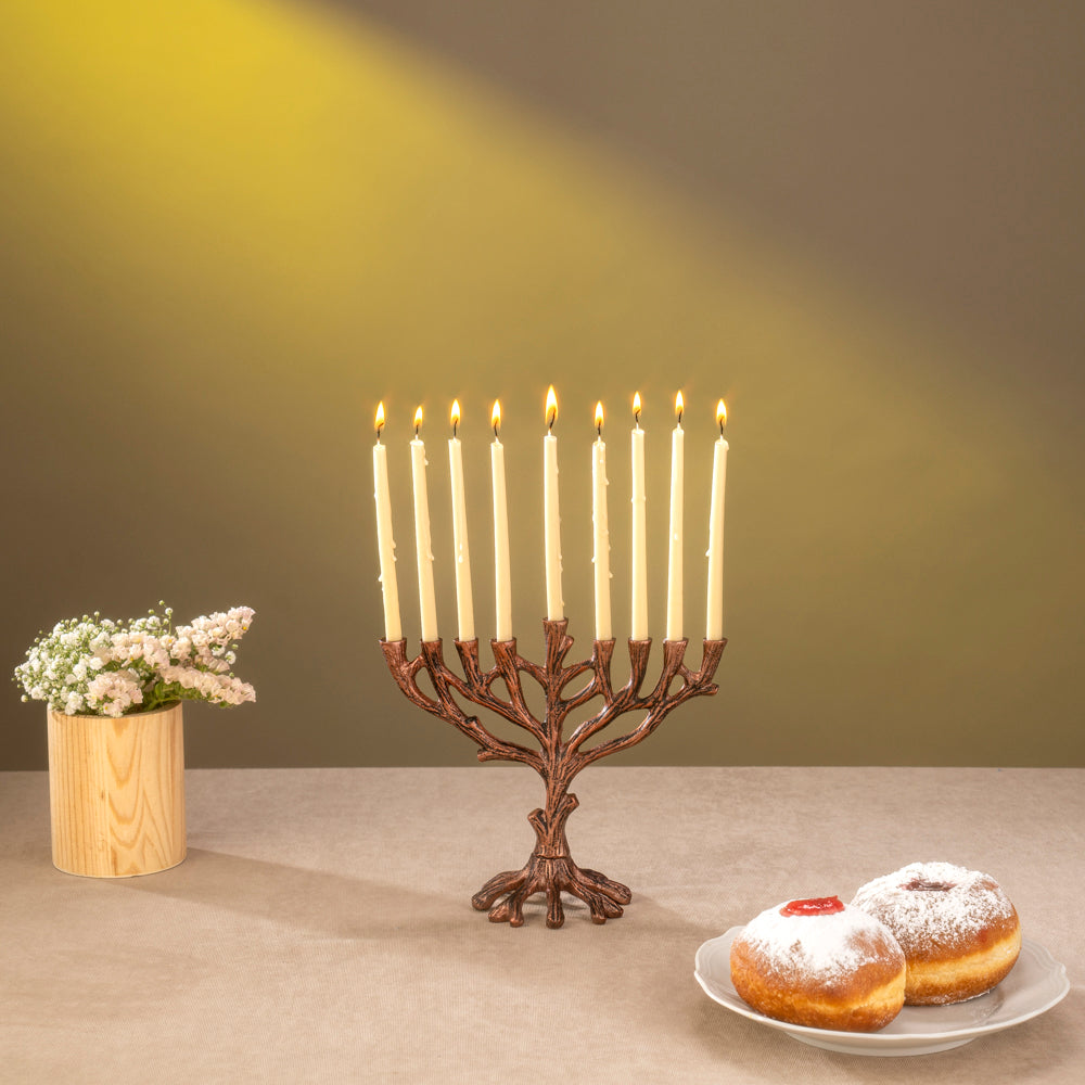 Hanukkah Menorah - Organic Tree of Life