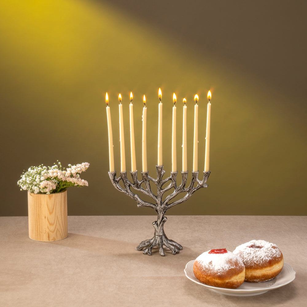 Hanukkah Menorah - Organic Tree of Life