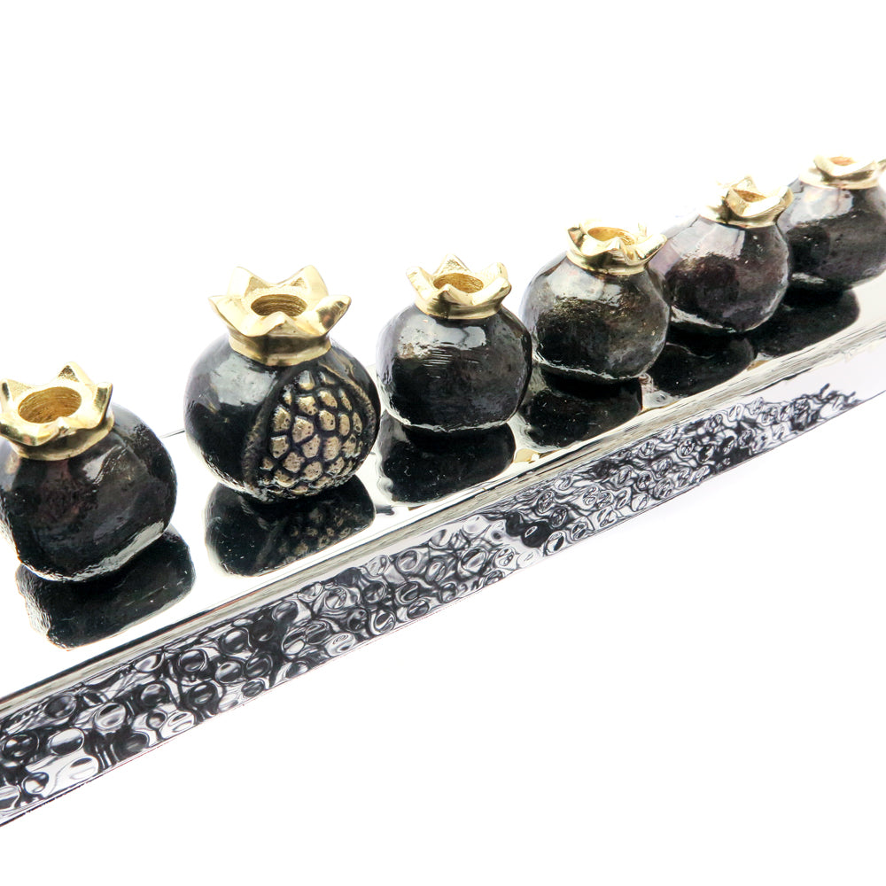 Hanukkah Menorah - Pomegranate Strip