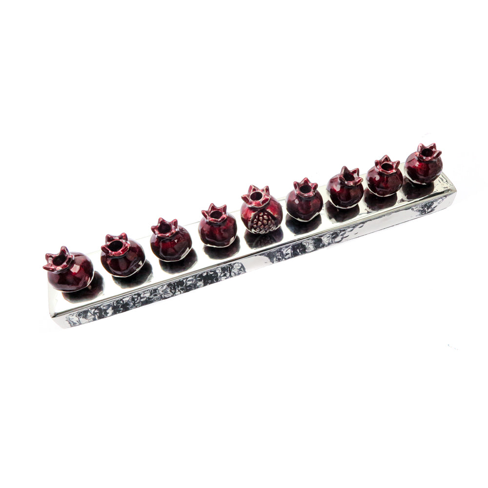 Hanukkah Menorah - Pomegranate Strip