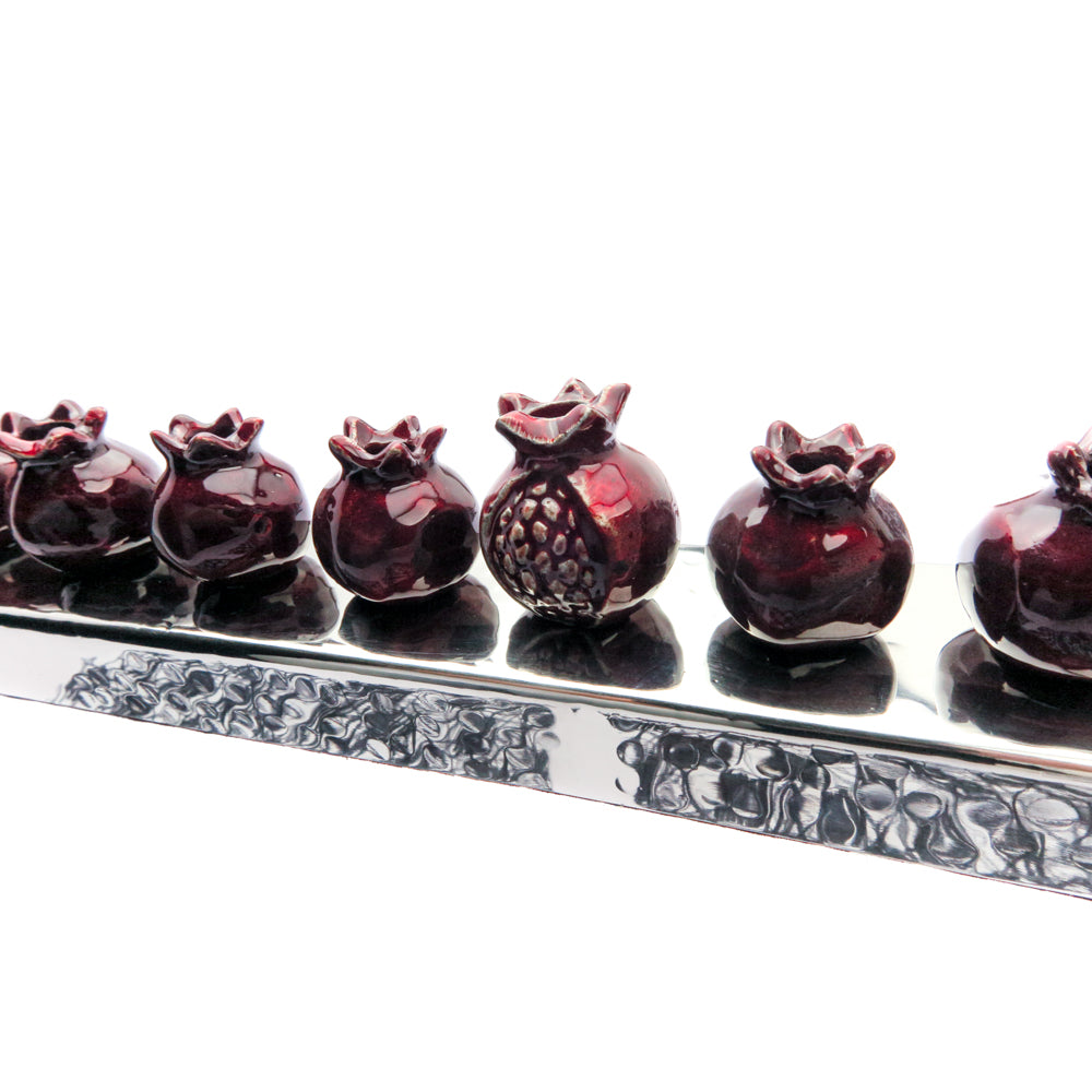 Hanukkah Menorah - Pomegranate Strip