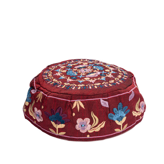 Bukharan Kippah – Embroidered Oriental Flowers